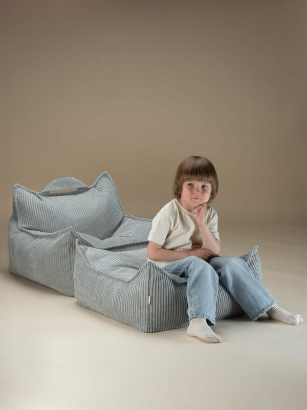Wigiwama Pouf Square - Peppermint Green Rib - Afbeelding 2
