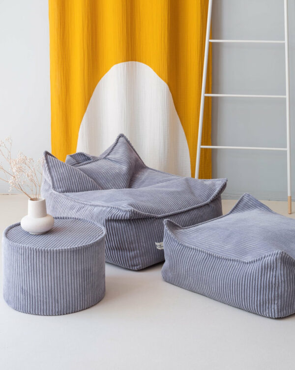 Wigiwama Pouf Square - Blueberry Blue Rib - Afbeelding 3