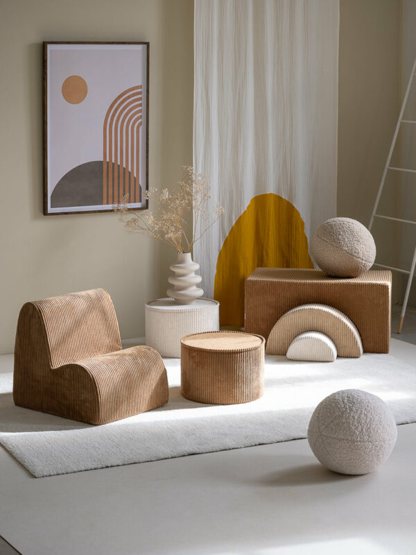 Wigiwama Pouf Rund - Toffee Rib - Afbeelding 4