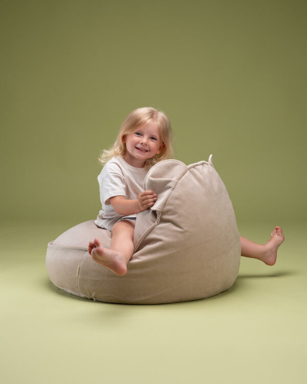 Wigiwama Zitzak Beer - Dusty Beige Velvet – Bild 5
