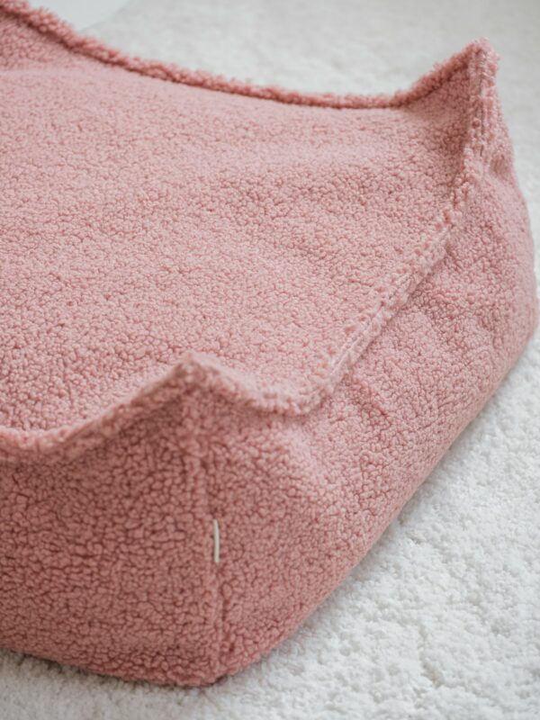 Wigiwama Poef Vierkant - Pink Guava Teddy – Bild 2