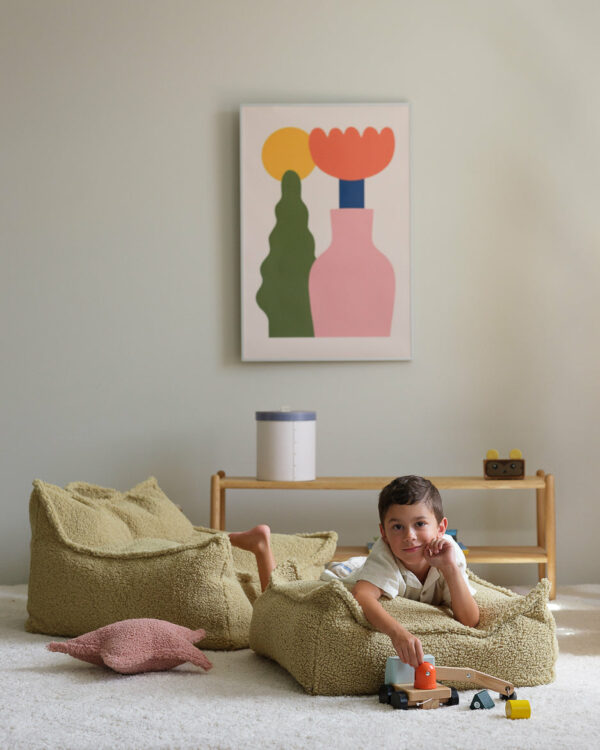 Wigiwama Pouf Square - Matcha Teddy - Afbeelding 4